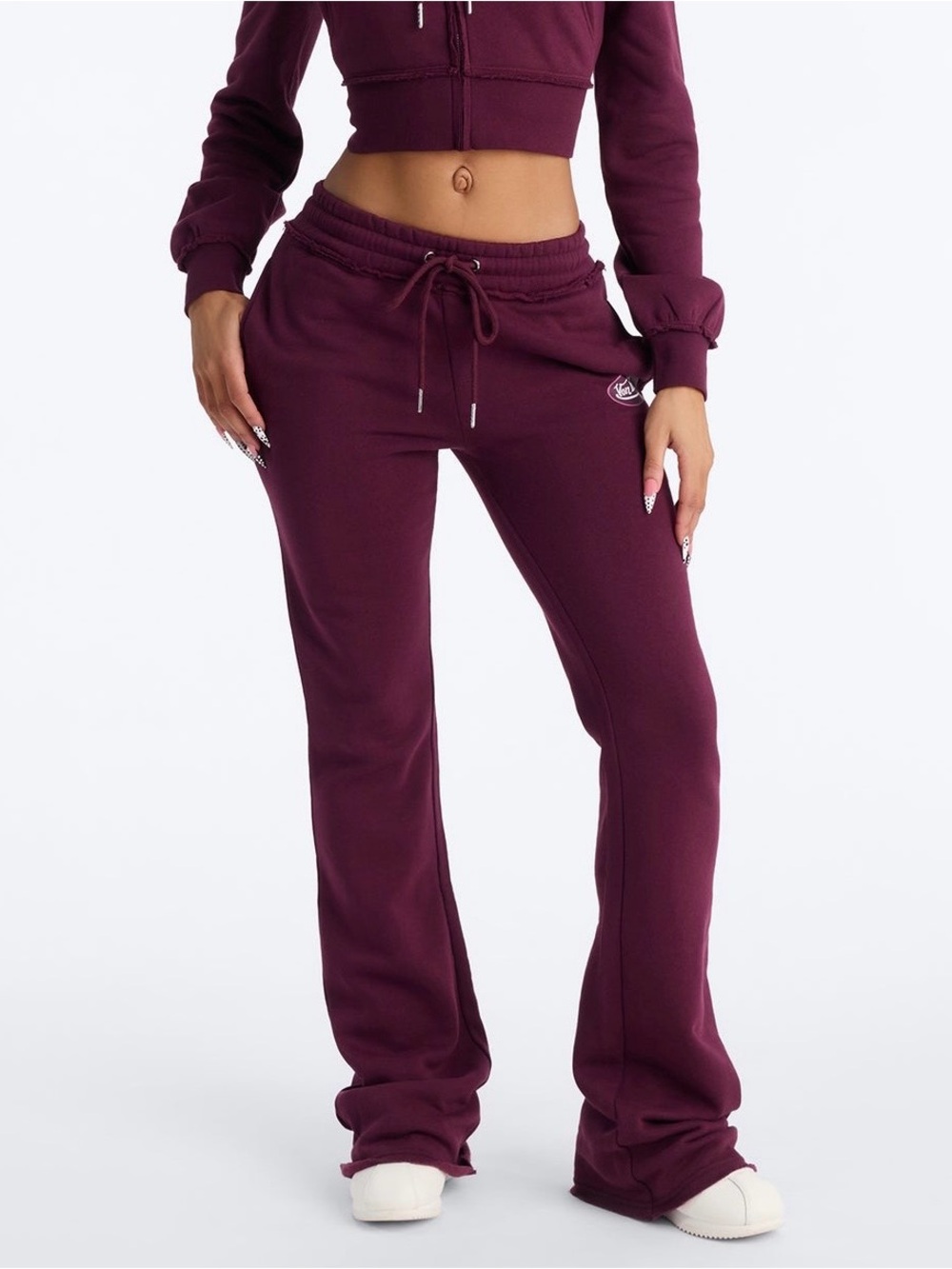 Fashion Nova-Von Dutch- Women's Lounge Pants - Burgundy
